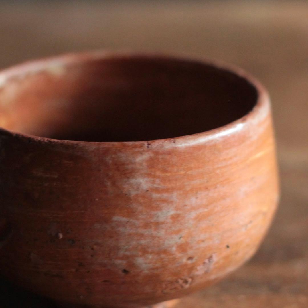 赤楽 小碗 No.5 大盃 小服茶碗 茶籠茶碗 古美術 古道具 アンティーク