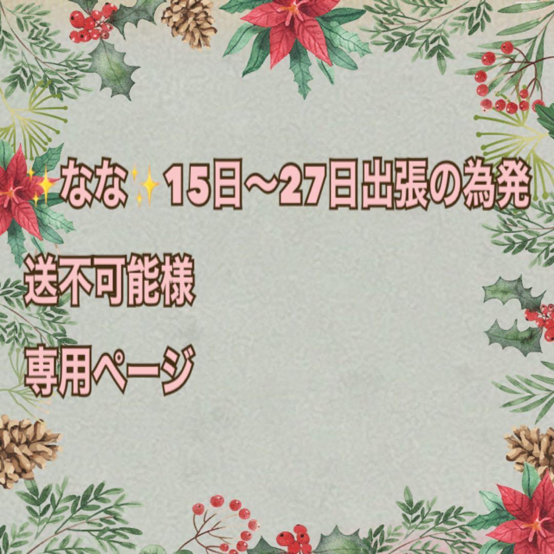 ✨なな✨15日～27日出張の為発送不可能ページです　セラム60包