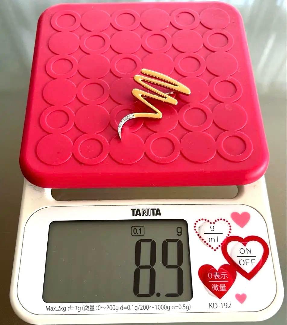 ティファニー　スクリブル　ブローチ 750/PT950ダイヤ付き　希少