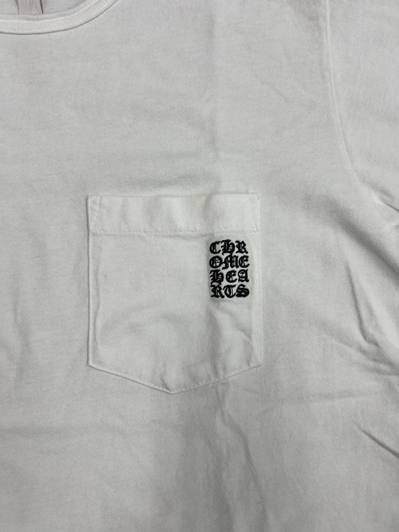 Chrome Hearts クロムハーツ ホワイト Tシャツ ロゴ刺繍 Lサイズ