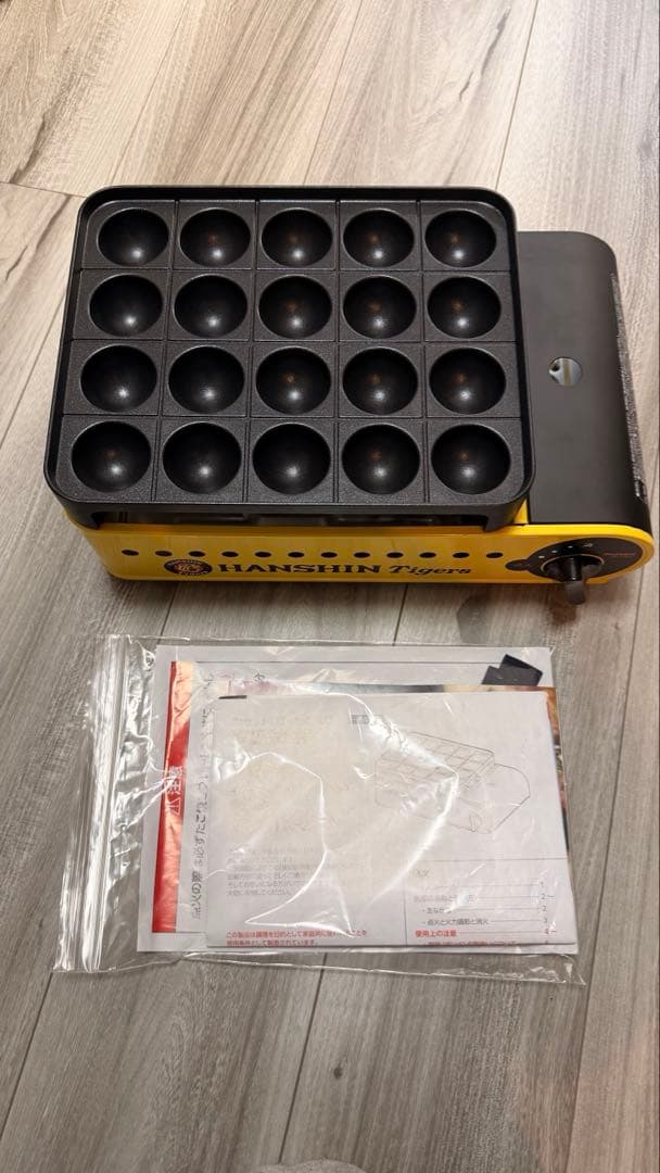 【新品、未使用】Iwatani 阪神タイガース コラボ たこ焼き器 虎たこ