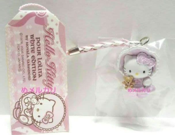 ご当地キティ 嶽本野ばら×ハローキティ ロリータキティ根付 ゴスロリ (ピンク)