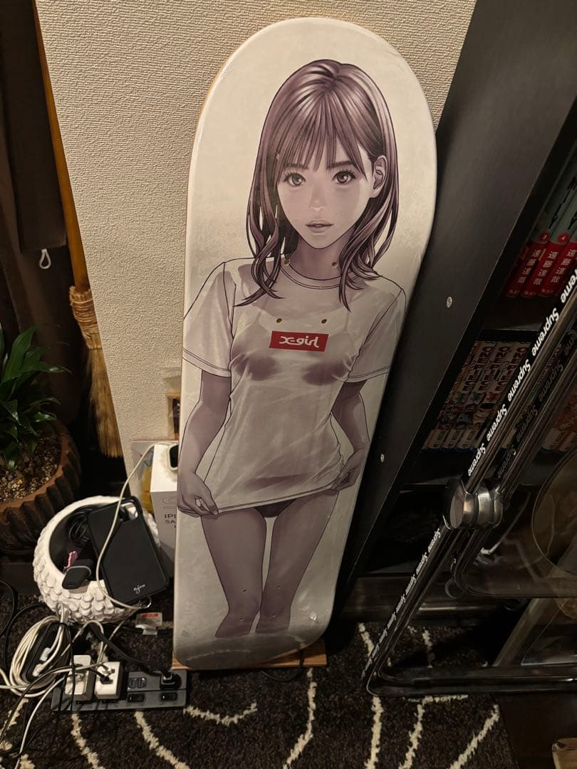 X-girl×桂正和 アニメデザイン　スケートボード　コラボデッキ