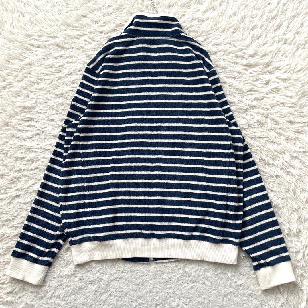 SINACOVA 刺繍　ボーダー　長袖　パーカー