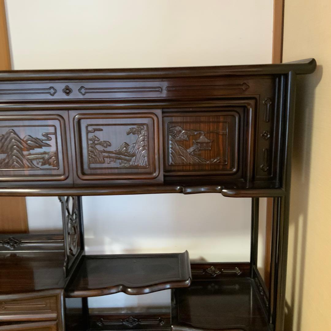 黒檀 飾り棚　アンティーク