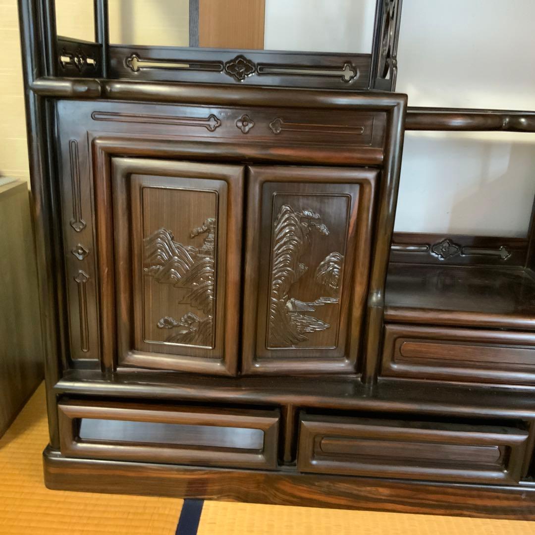 黒檀 飾り棚　アンティーク