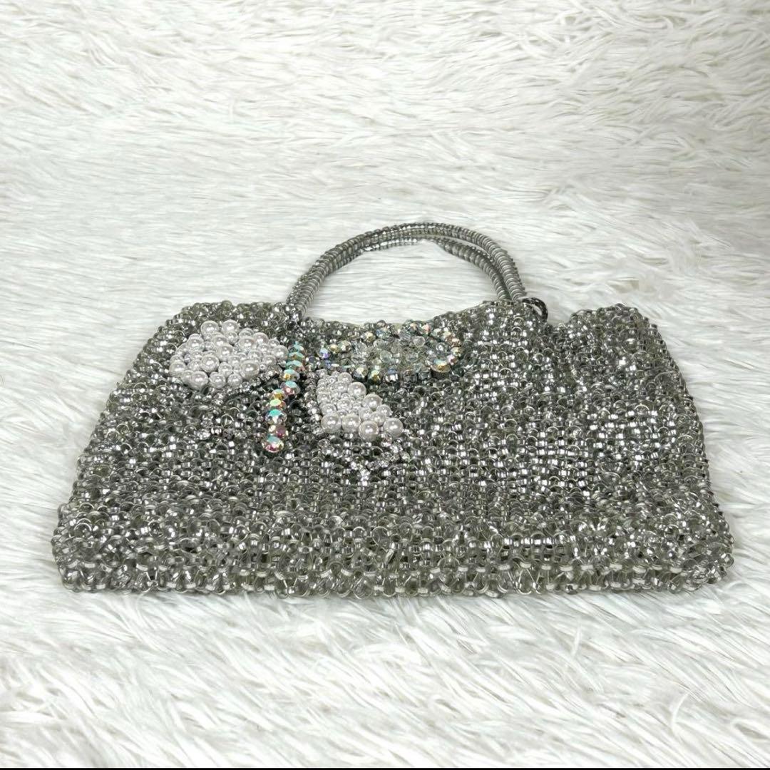 【極美品】ANTEPRIMA　アンテプリマ　ワイヤーバッグ　シルバー リボン