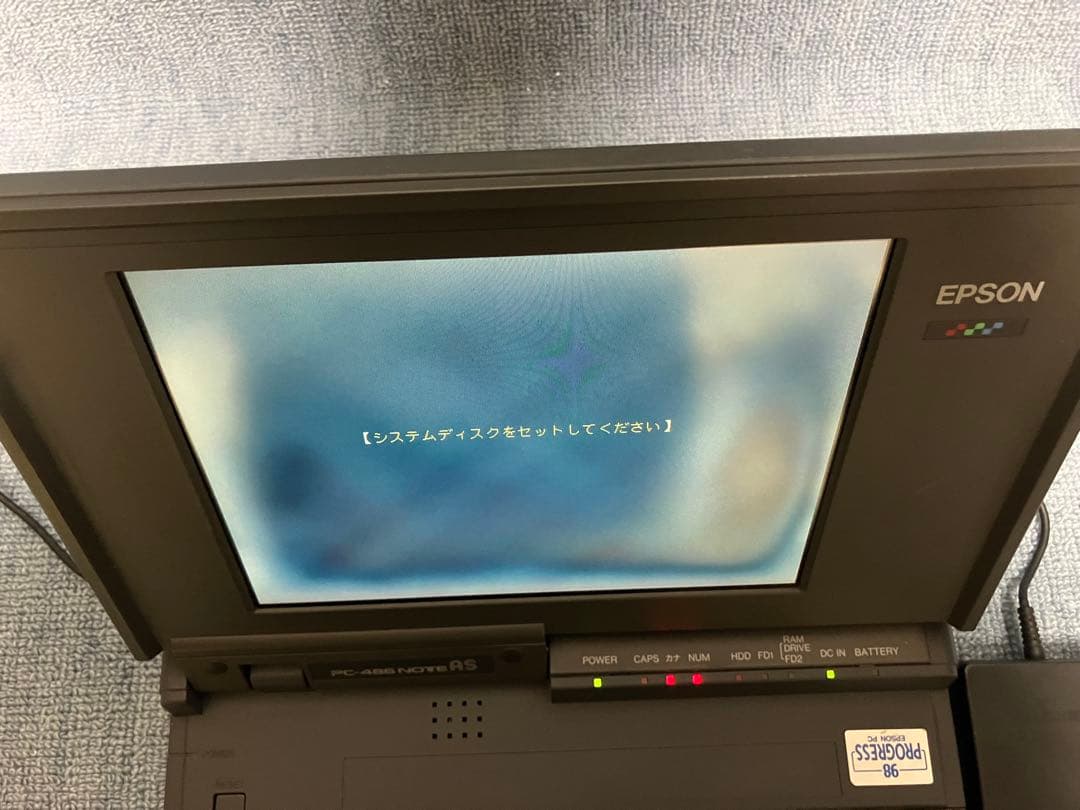EPSON PC-486 NOTE AS 本体 社外ACアダプター付きジャンク