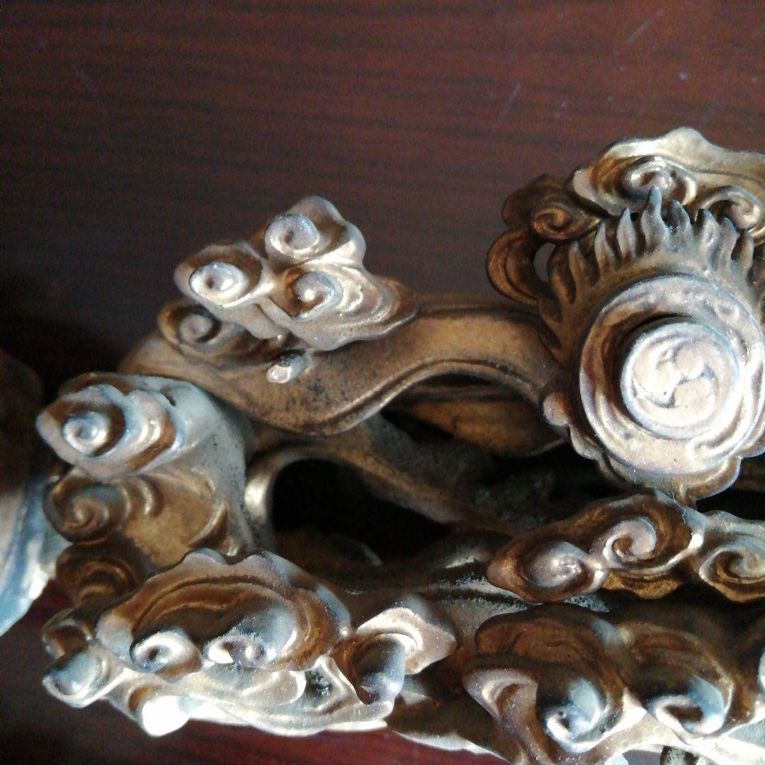 木製仏具　金色天女装飾　20cm　江戸後期～昭和初期