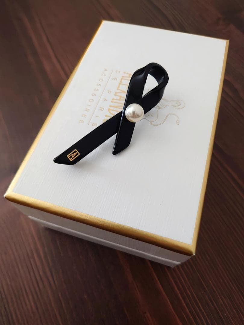 美品 アレクサンドルドゥパリ×マッキントッシュ 限定ブローチ パールリボン