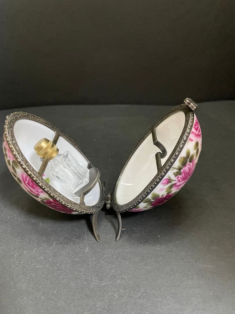 アンティーク　リモージュエッグパフュームボトルボックス