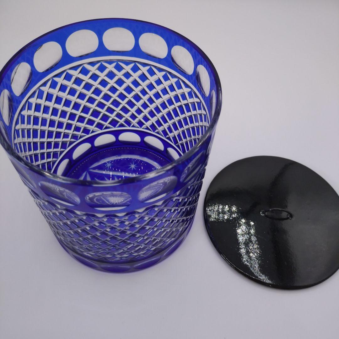 江戸切子　水指　茶道具　伝統工芸品　ガラス