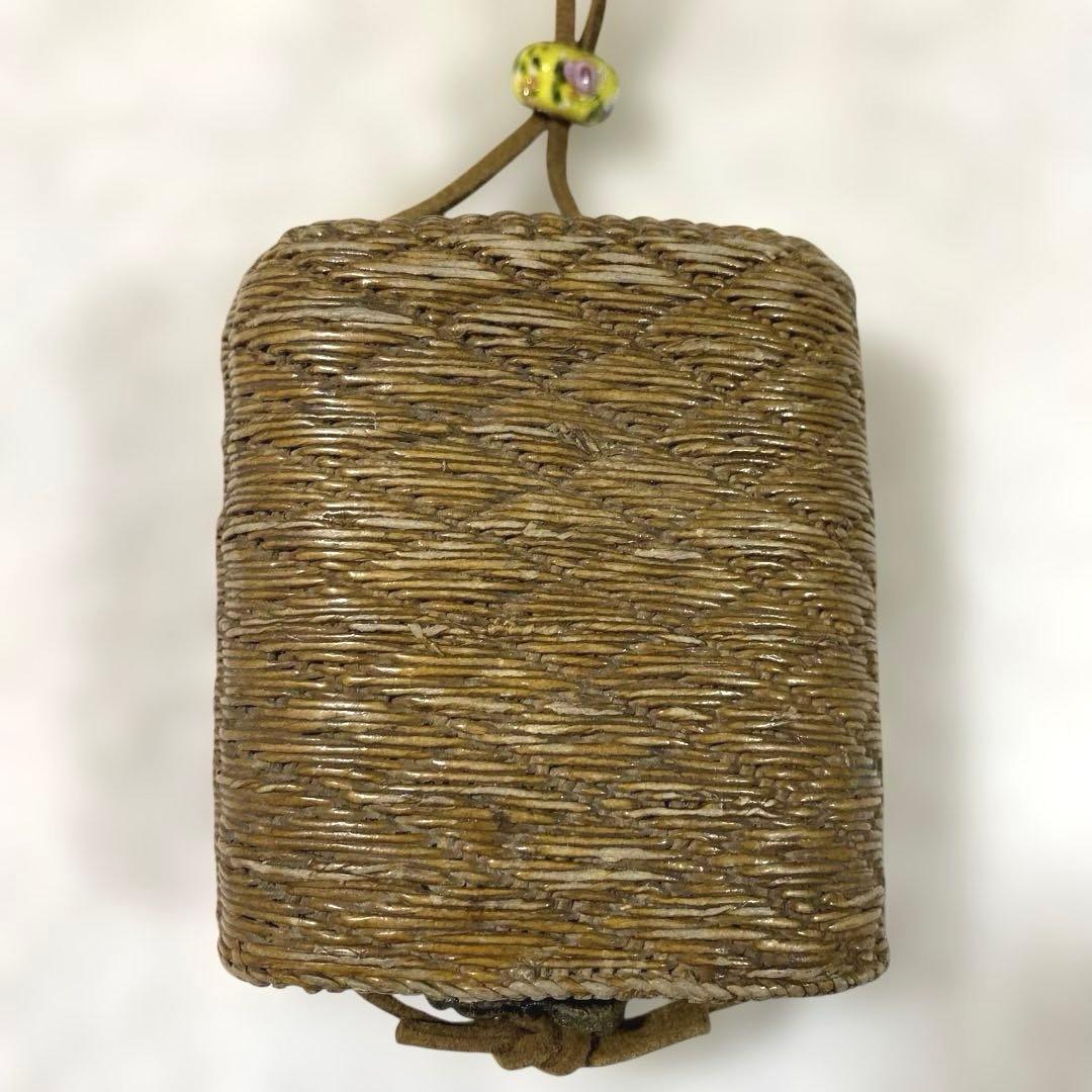 A-6 提物　下げ物　竹細工　在銘　根付　小物入れ　雑貨　時代物　美術品　工芸品