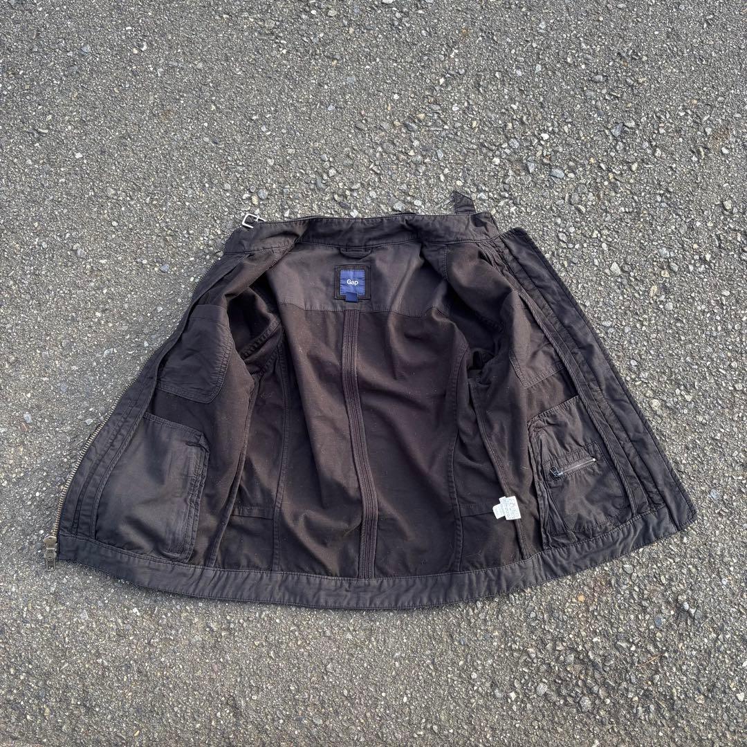 00s OLD GAP ライダース ジャケット ブラック 短丈 y2k wジップ