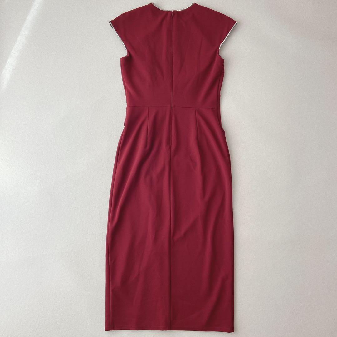 TADASHI SHOJI タダシショージ　ワインレッドタイトドレス　2020年