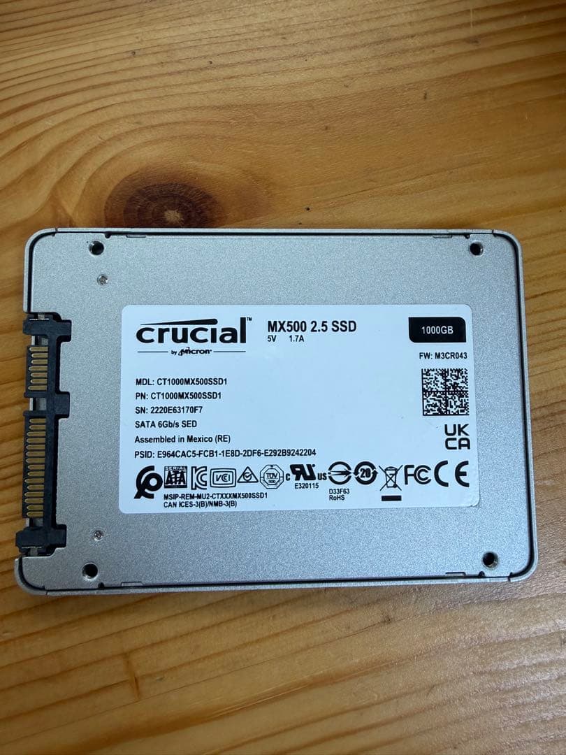内蔵型SSD Crucial 1TB SSD