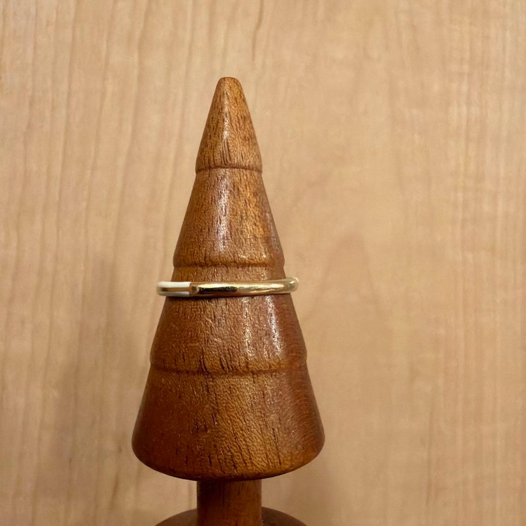 スタージュエリー　エナメルリング　11号　0.004ct K10