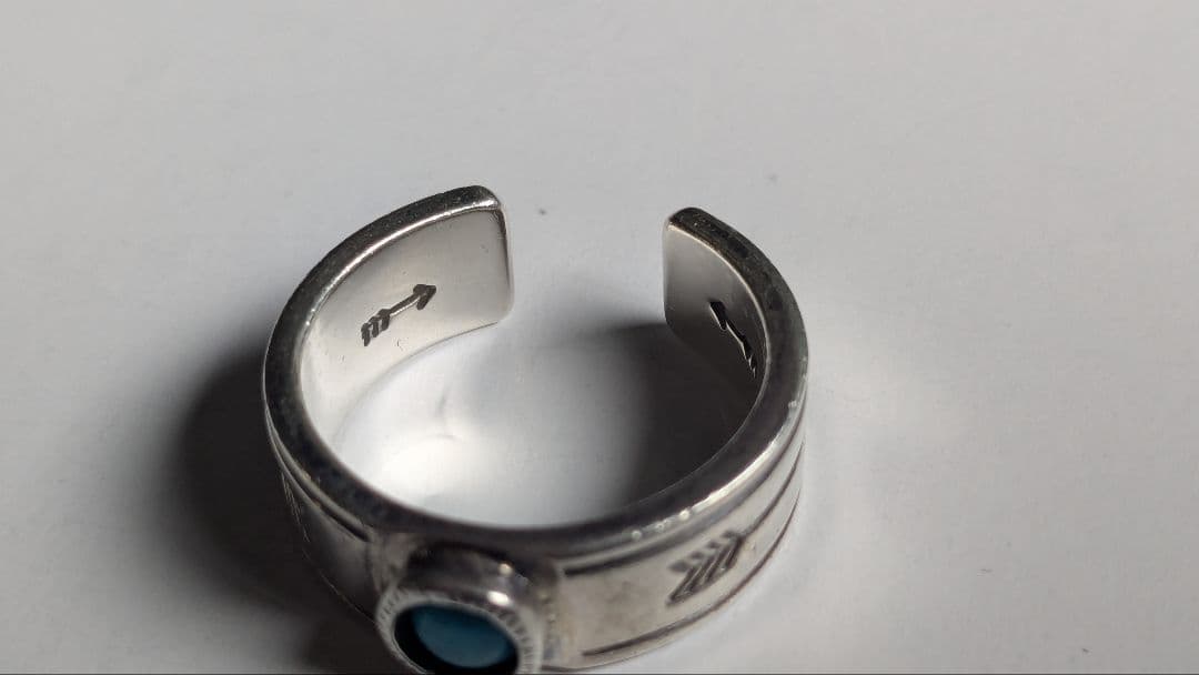 north works ターコイズ シルバーオープンリング 25号