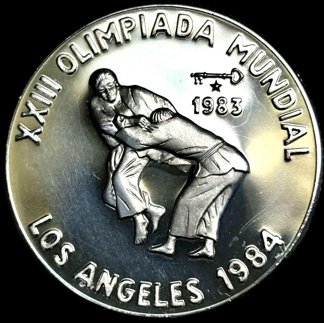 キューバ銀貨　1984年 ロサンゼルスオリンピック 5ペソ銀貨　純銀