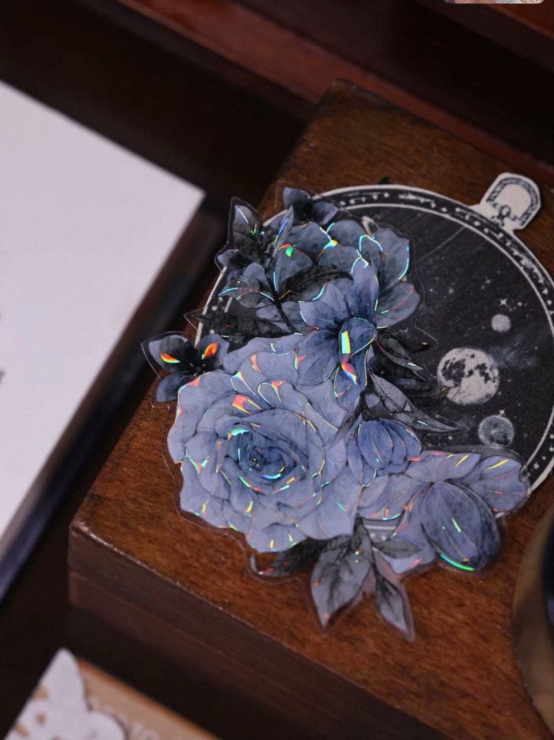 贝壳光 6cm×6m 岚烟 海外マスキングテープ 海外マステ　花