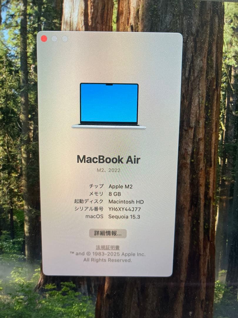 MacBook本体 MacBook Air M2 8GB 256GB