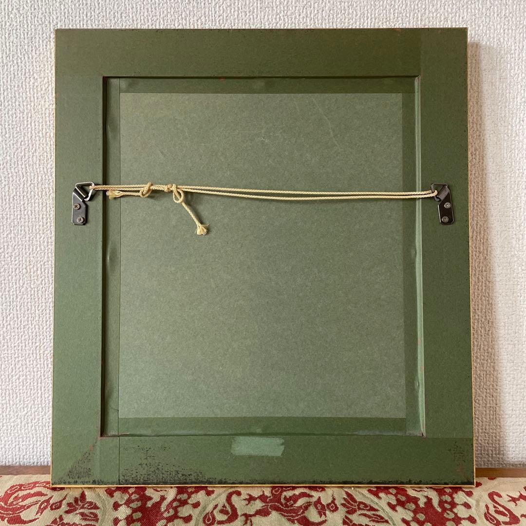 ＊額装五つ花プレート＊額３４cm×３１cm・画１８cm×１５cm・Meissen