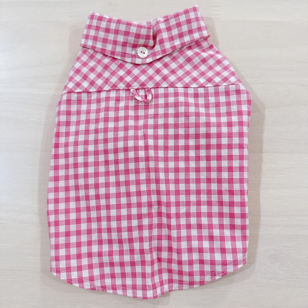 アトリエGG ギンガムチェックシャツ　１ハーフ　ピンク