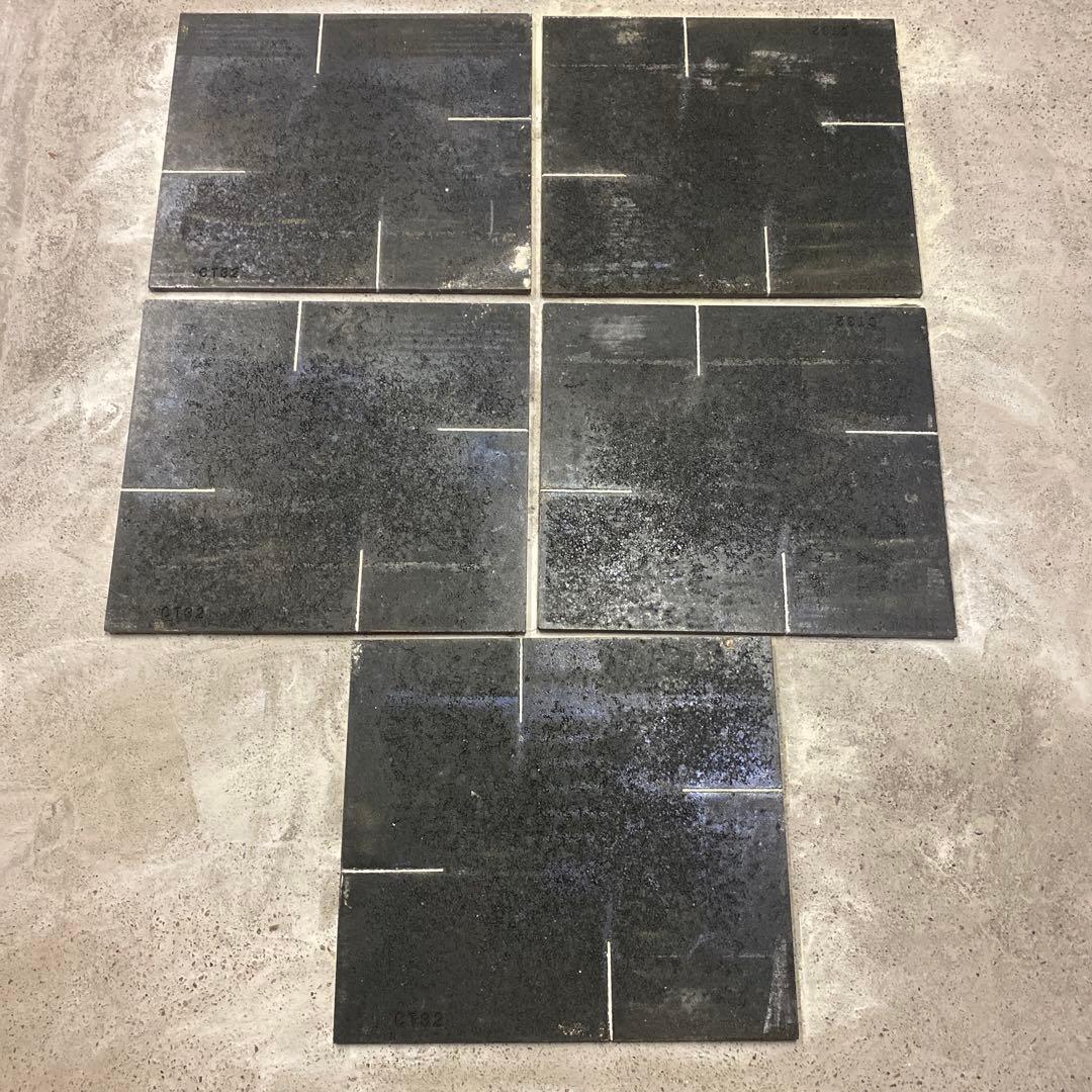 【中古品】陶芸　棚板35×40(厚8mm)5枚組③(スリット有り)