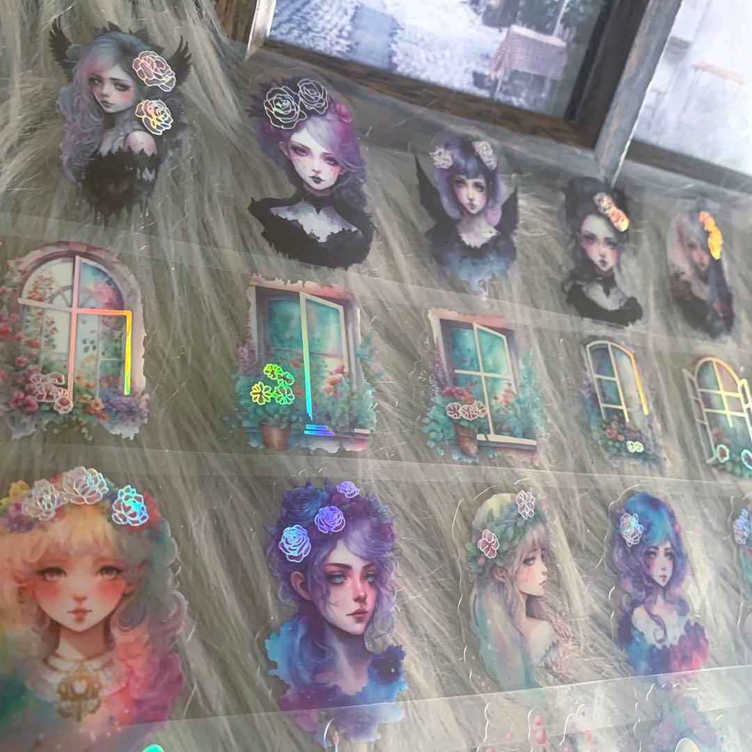 数量僅か▶︎neneさまフローラルプリンセス箔押しPETロールシール切り売り♡