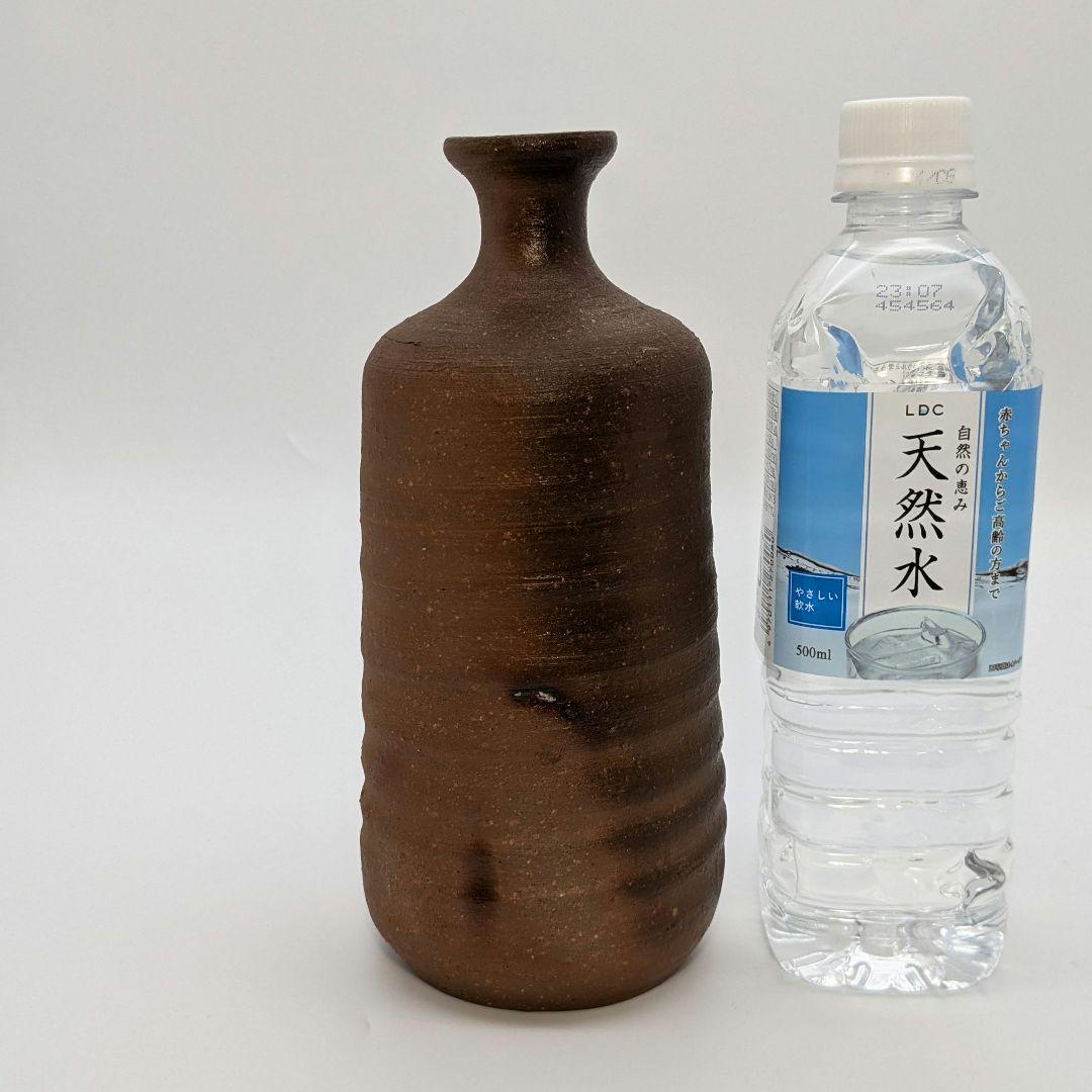 人間国宝 伊勢崎淳 備前焼 徳利花入 合箱 一輪挿し花瓶 花器 フラワーベース