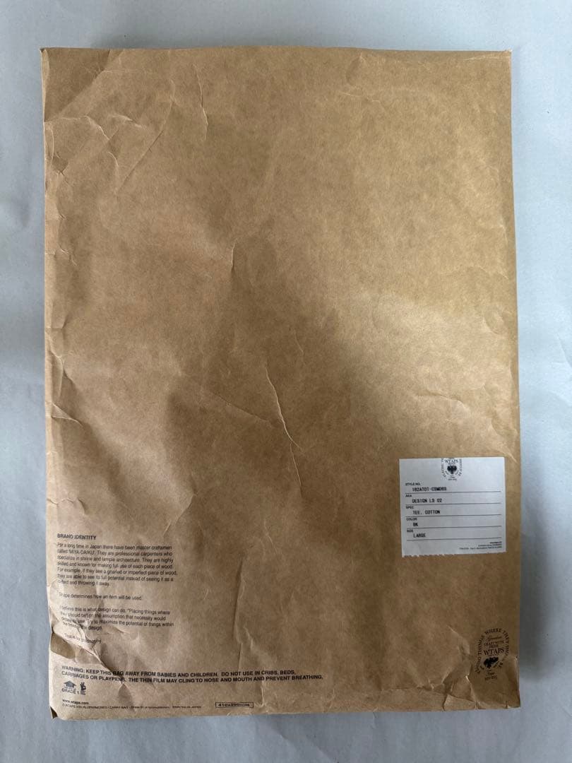 【新品未使用品 デッドストック】 WTAPS TEE DESIGN LS 02