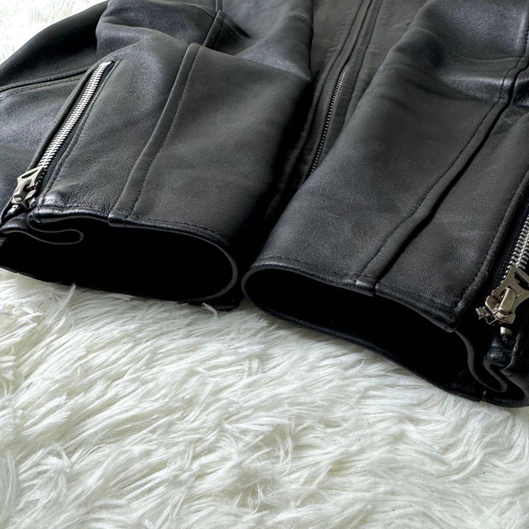 美品/希少✨schott ライダースジャケット　シングル　羊革　ブラック　XL
