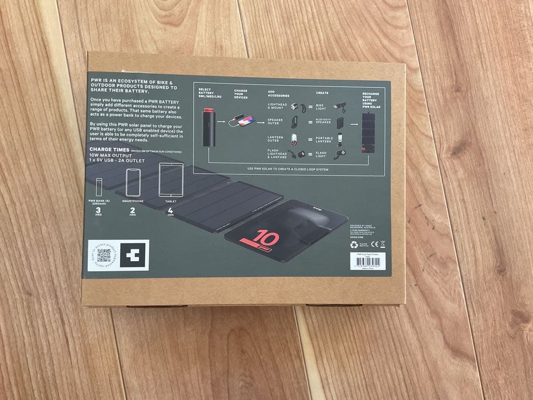 【新品】ノグ knog. PWR SOLAR 10W ソーラー充電