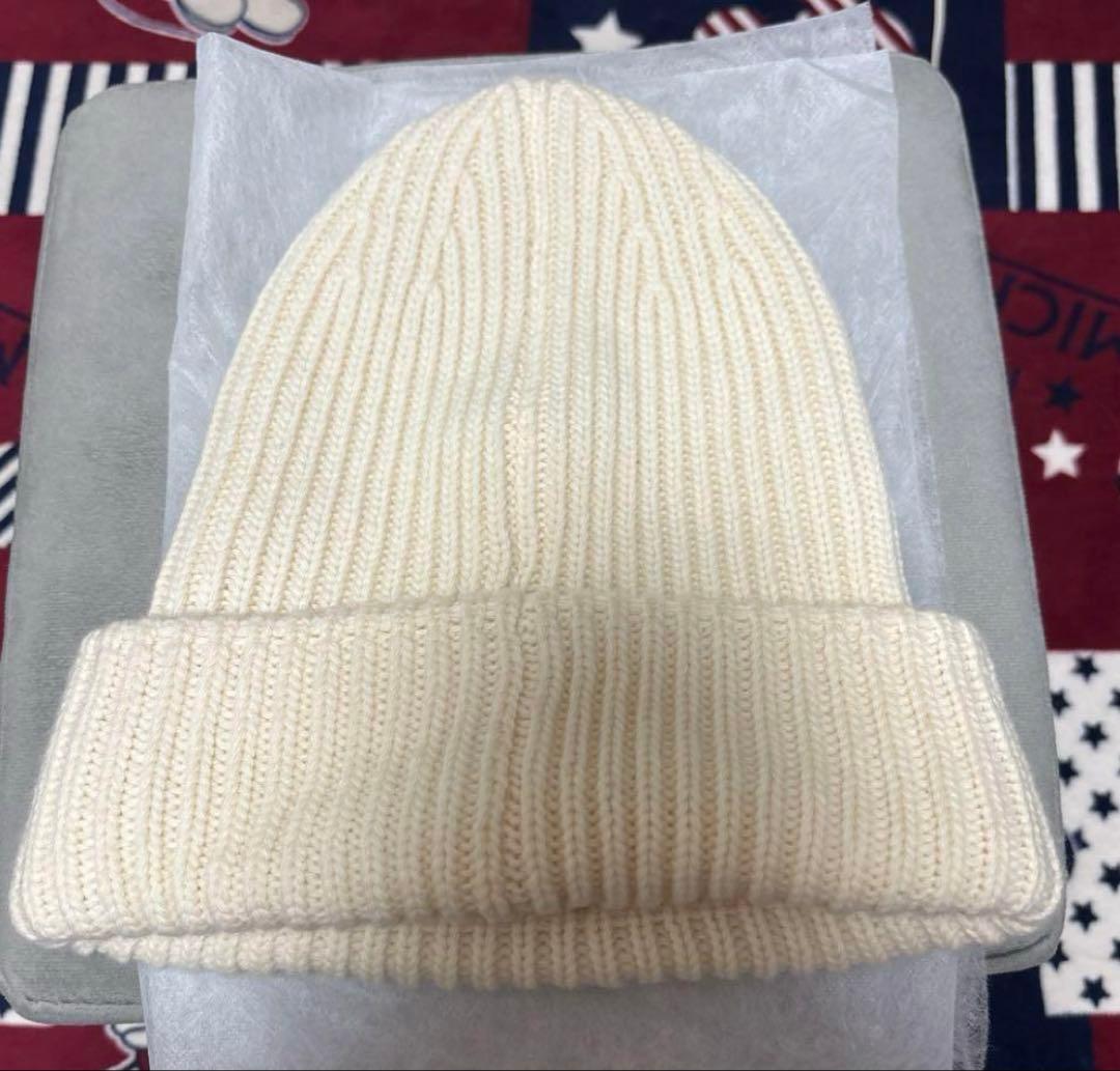 【4/20まで】モンクレールニット帽　ホワイト