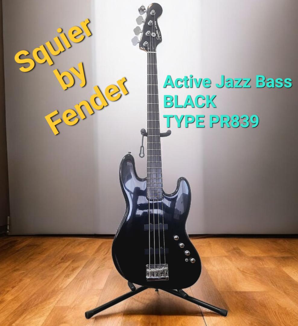 ベース Squier by Fender Active Jazz Bass PR839