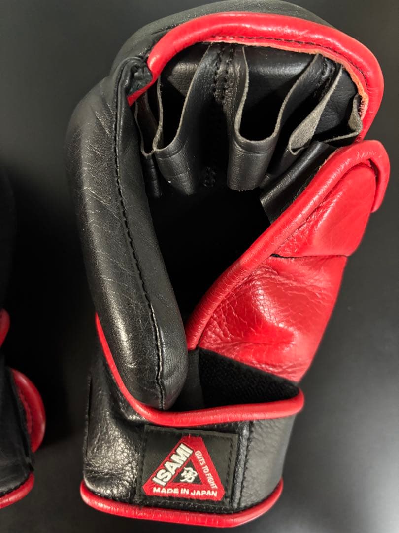 ISAMI パウンドグローブ S 黒/赤