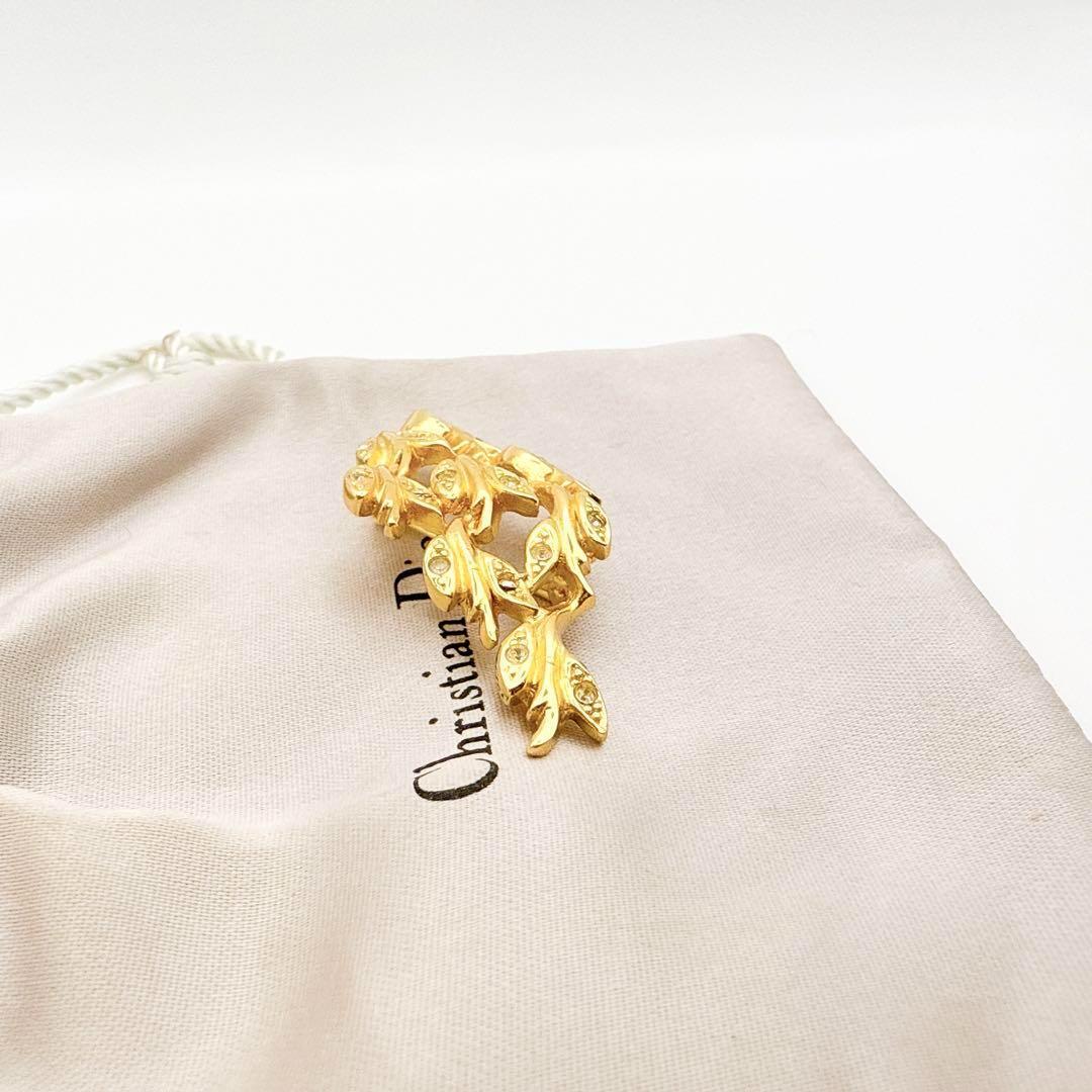 2333 極美品✨Dior　ブローチ　CD　ロゴ　希少　刻印