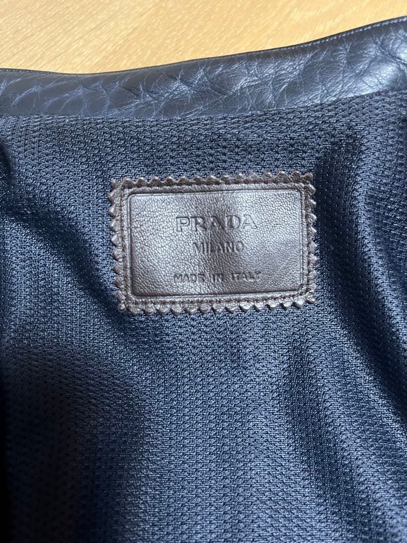 【激レア】PRADA UOMO レザーライダースジャケット