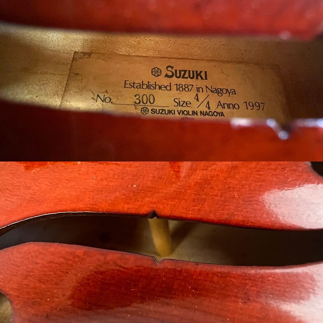 良品　スズキバイオリン　No.300　4/4　1993年製　SUGITO弓　虎杢