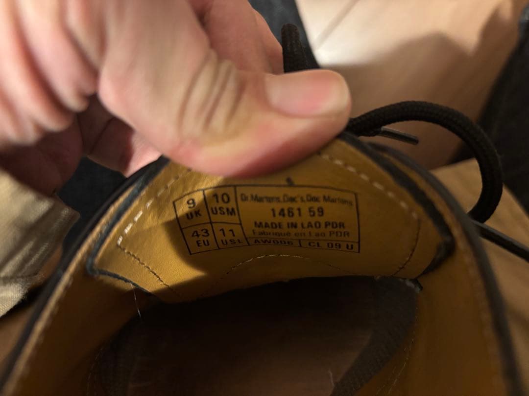 美品 値下げ ドクターマーチン 3ホール 黒 28cm