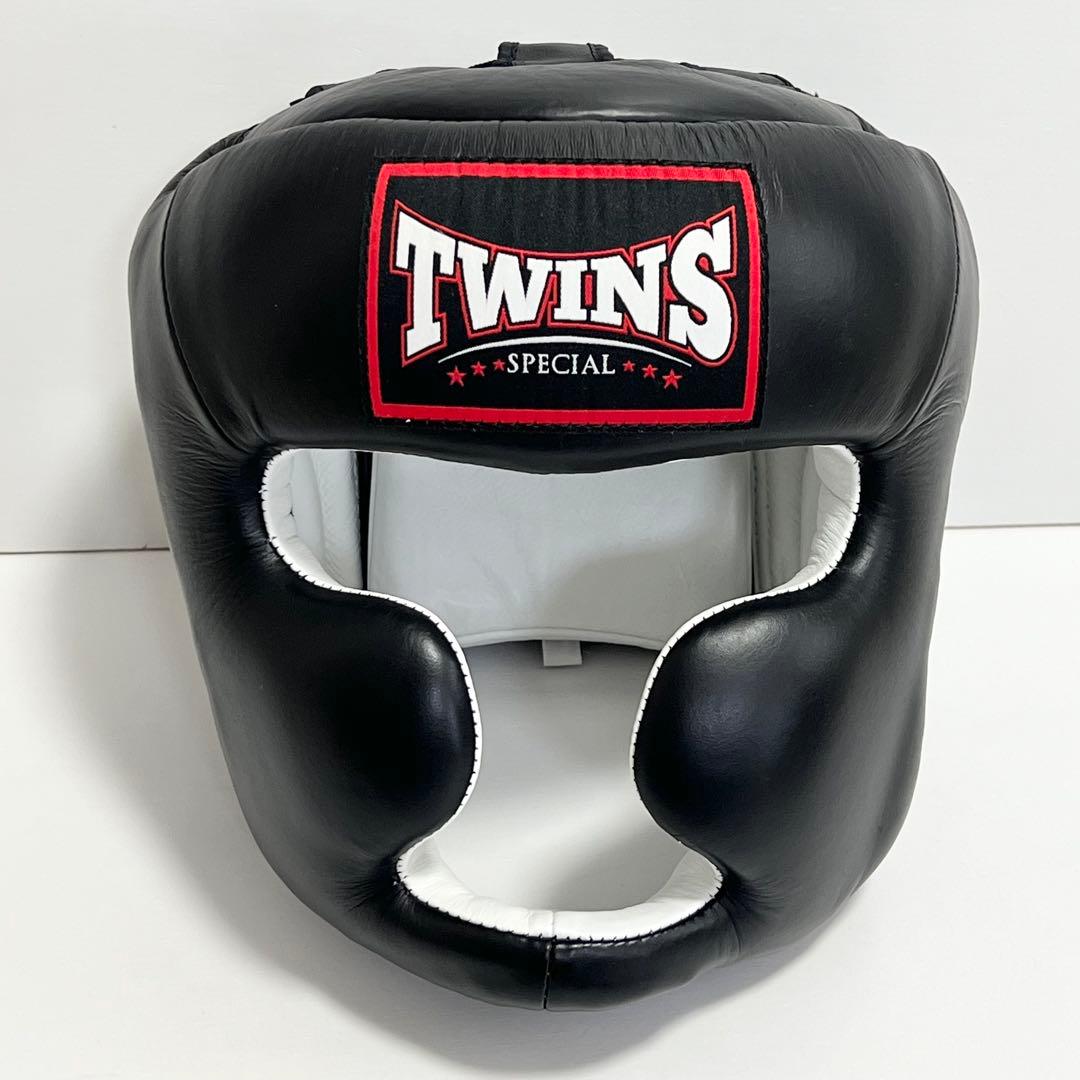 【極美品】TWINS ツインズ ヘッドギア ヘッドガード L 本革製 タイ製