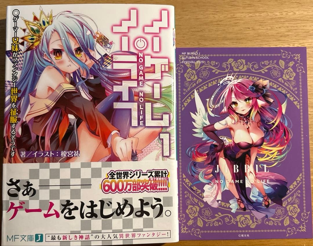 に*こ様 【直筆サイン本】ノーゲーム・ノーライフ　榎宮祐 +ポストカード
