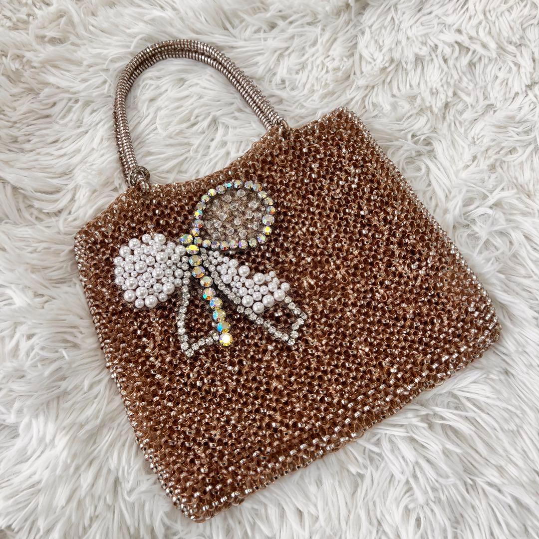 極美品！アンテプリマ ピンク リボン パール　NASTRO/ナストロ