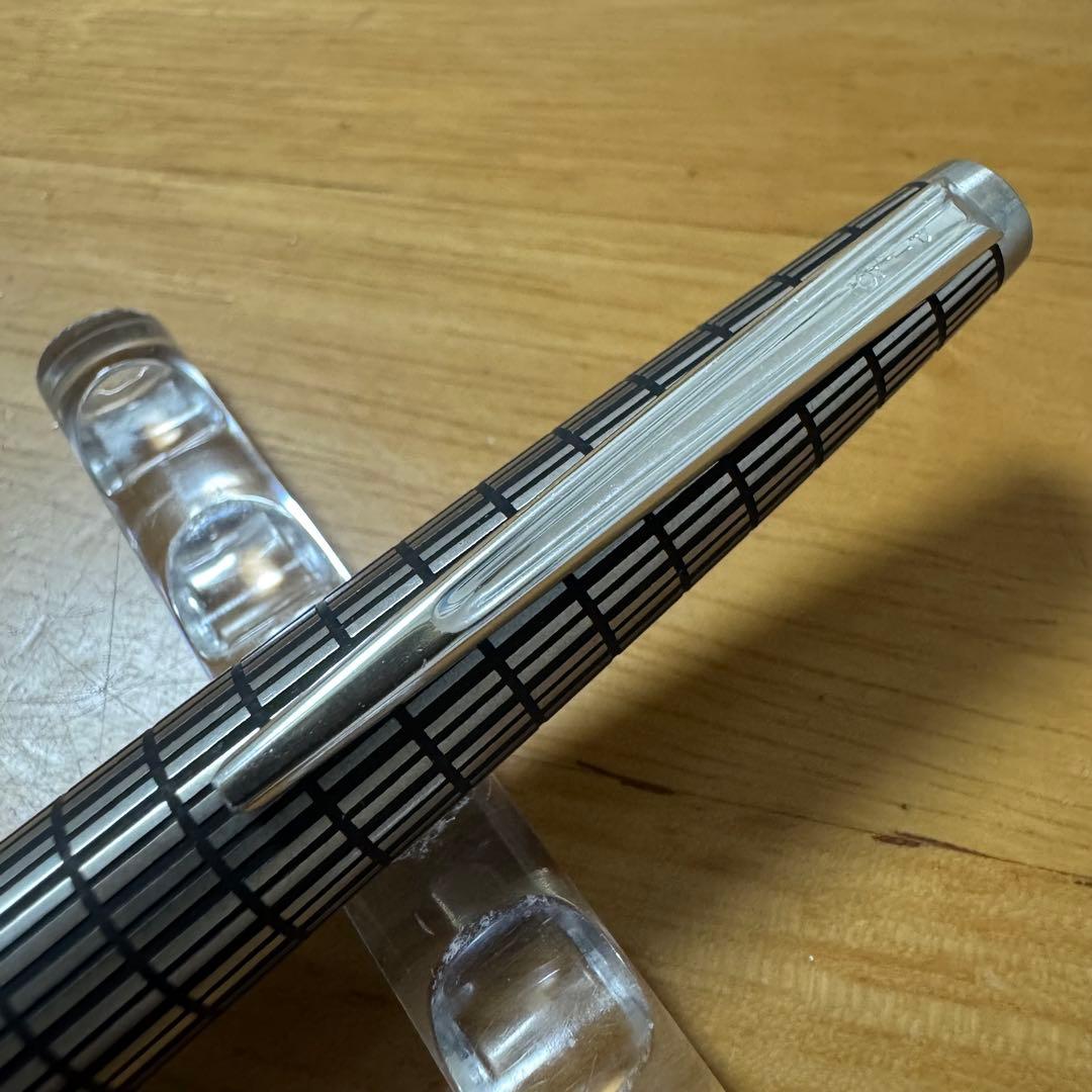 廃盤 パイロット Elite エリート 格子 万年筆 18K 750 F 蝕刻