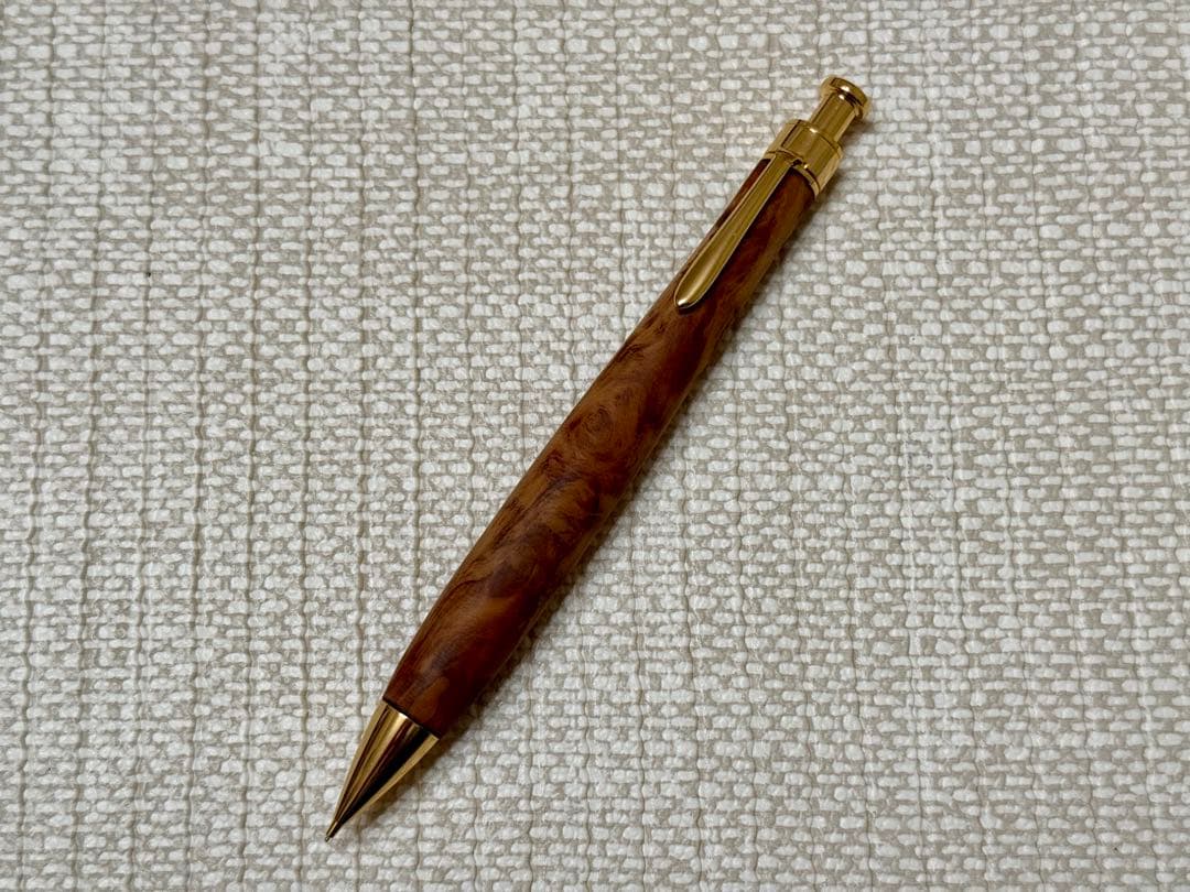 こぶた工房　杉油杢　シャーペン　ゴールド　0.5