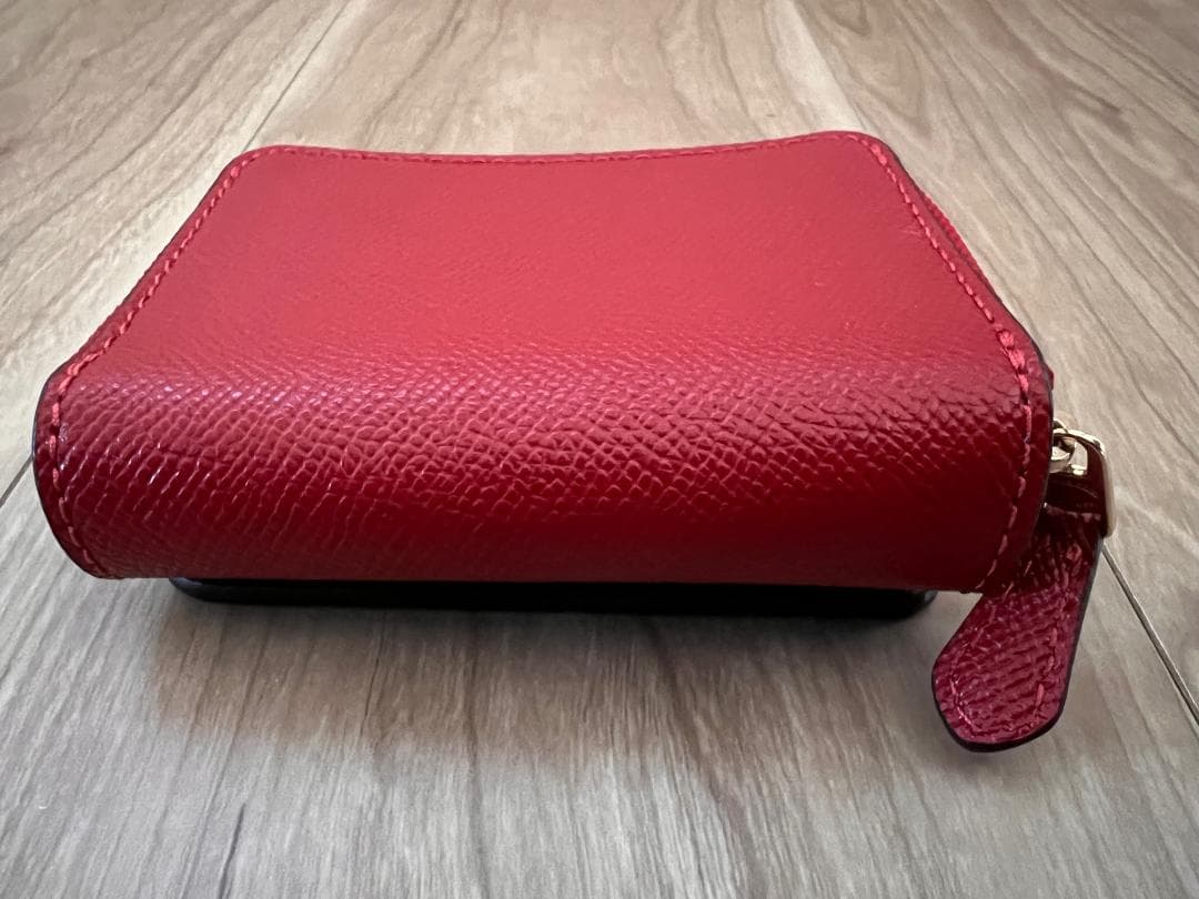 新品 COACH 赤 レッド 三つ折り財布 37968 IMF8Q