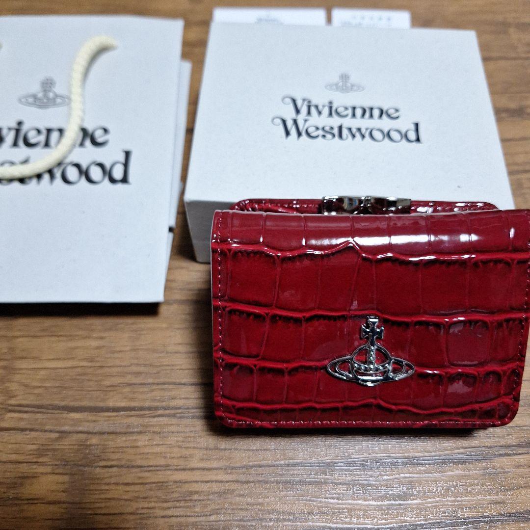 Vivienne Westwood 三つ折り財布 レッド　エナメル
