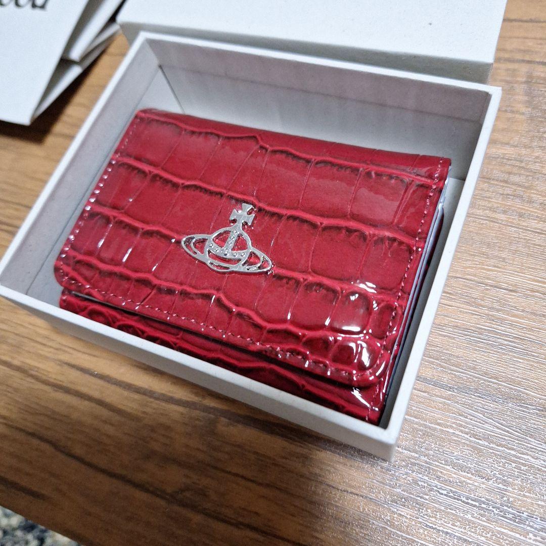 Vivienne Westwood 三つ折り財布 レッド　エナメル