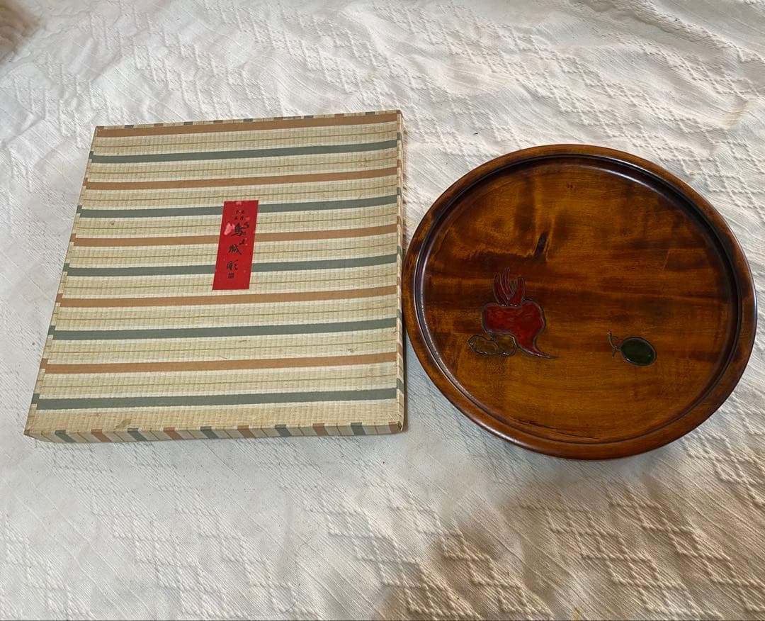 4枚セット 漆器 盆 烏城彫　他