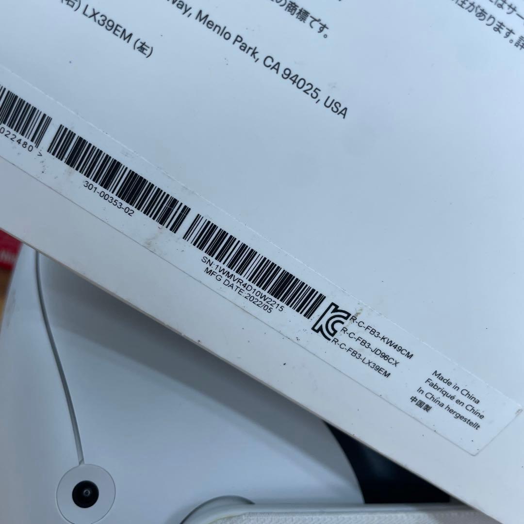 動作品  Quest2 256GB VRゴーグル